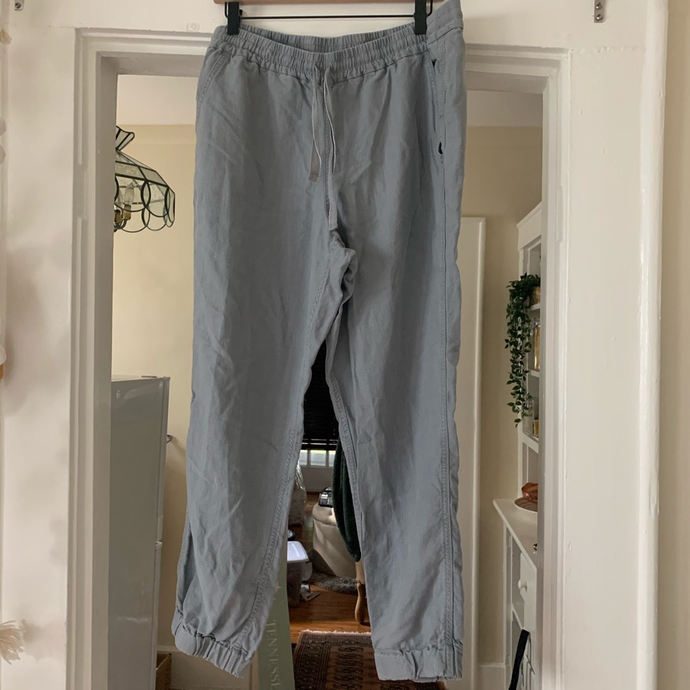 J Crew Gray Linen Joggers
